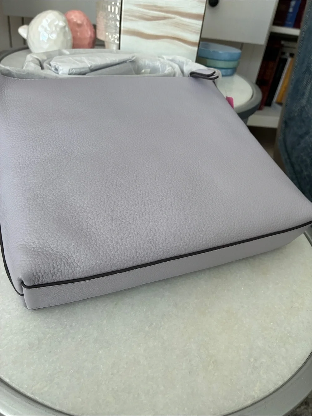 Kate Spade Pebbled Leather Top Zip Jackson Crossbody Frozen Lilac
